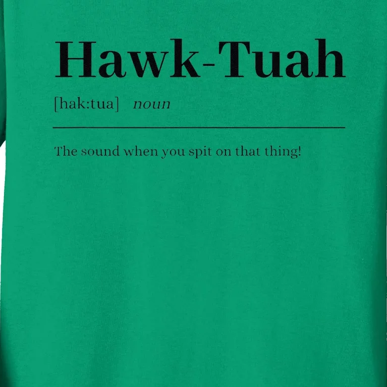 Hawktuahsound Spit On That Thing Funviral Quote Kids Long Sleeve Shirt