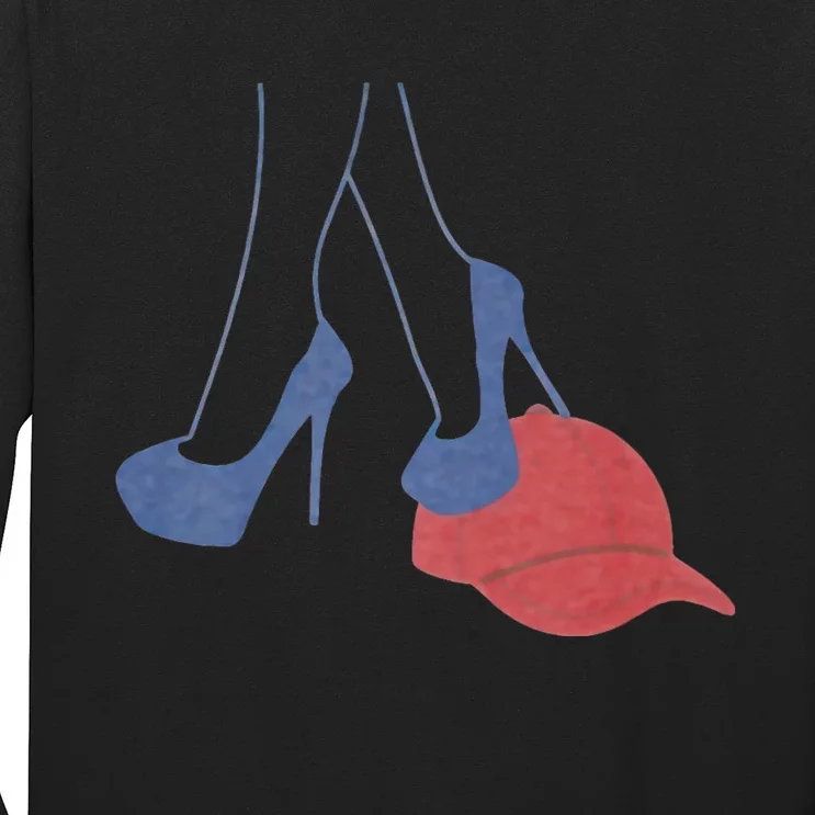 Heels Stepping On Red Maga Hat Election 2024 Long Sleeve Shirt