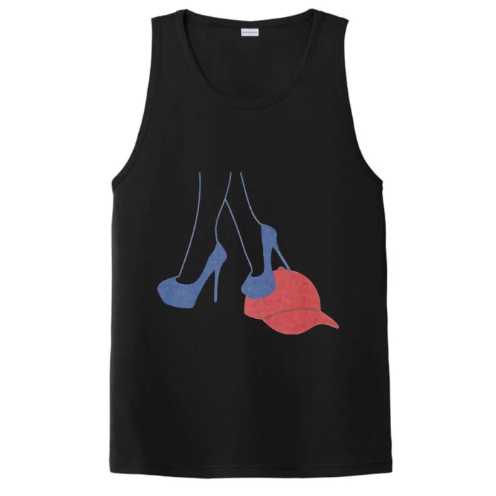 Heels Stepping On Red Maga Hat Election 2024 Performance Tank