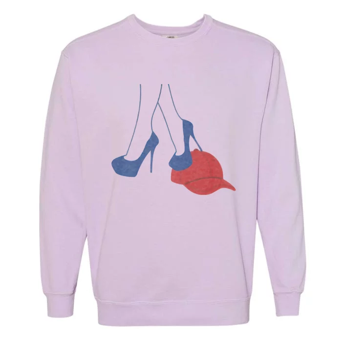 Heels Stepping On Red Maga Hat Election 2024 Garment-Dyed Sweatshirt