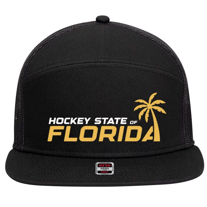 Hockey State Of Florida 7 Panel Mesh Trucker Snapback Hat