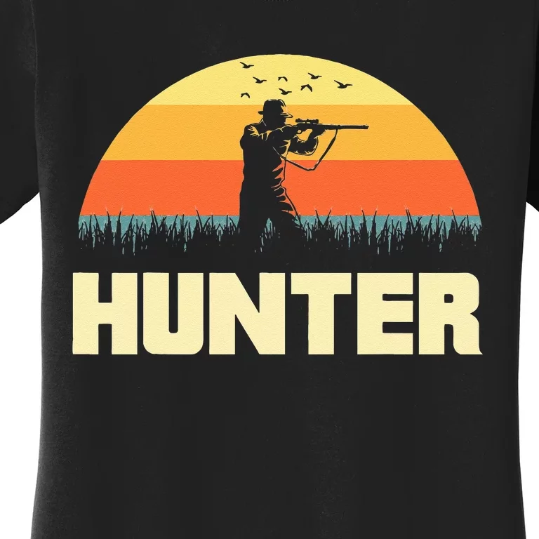 Hunter Silhouette On Sunset Women's T-Shirt