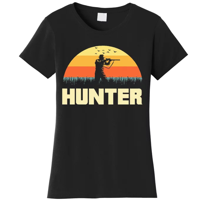 Hunter Silhouette On Sunset Women's T-Shirt