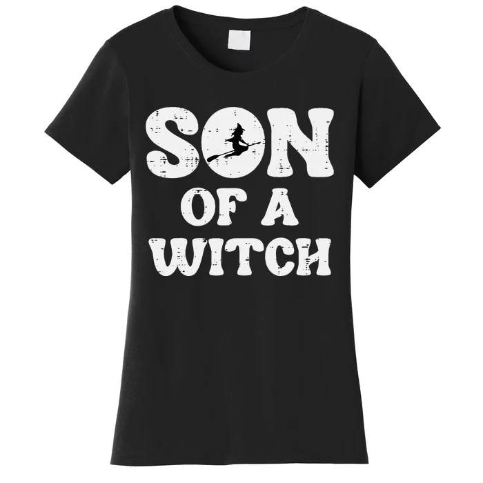 Halloween Son Of A Witch Funny Costume Family Women's T-Shirt