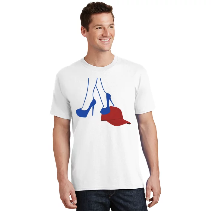 Heels Stepping On Red Hat T-Shirt