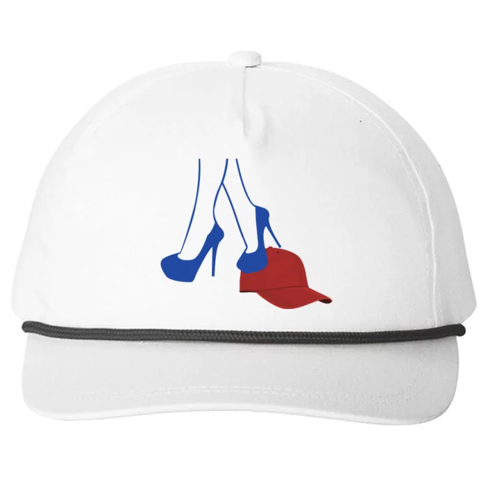 Heels Stepping On Red Hat Snapback Five-Panel Rope Hat