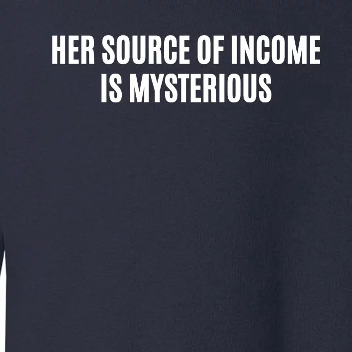 Her Source Of Income Is Mysterious Toddler Sweatshirt