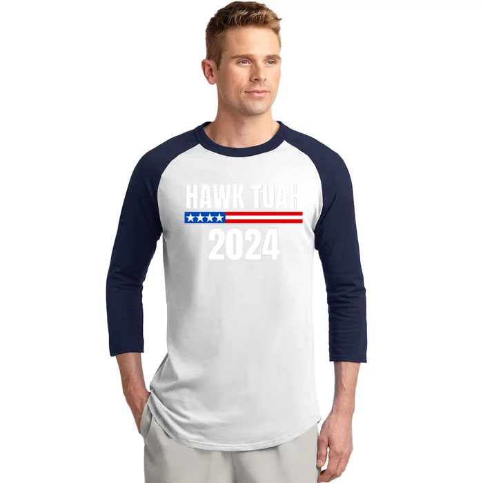 Hawk Spit On That Thing Presidential Candidate Parody Baseball Sleeve Shirt