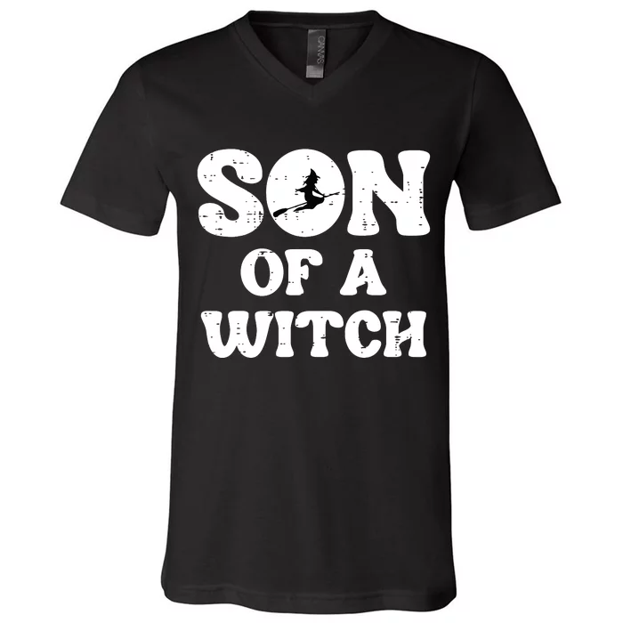 Halloween Son Of A Witch Funny Costume Family Boy Kids Teen V-Neck T-Shirt