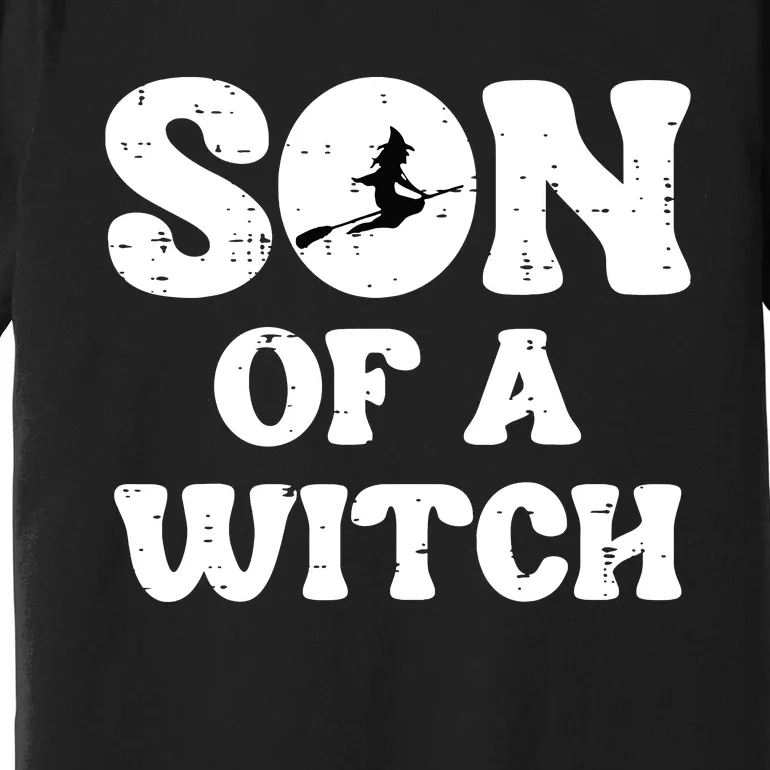 Halloween Son Of A Witch Funny Costume Family Boy Kids Teen Premium T-Shirt