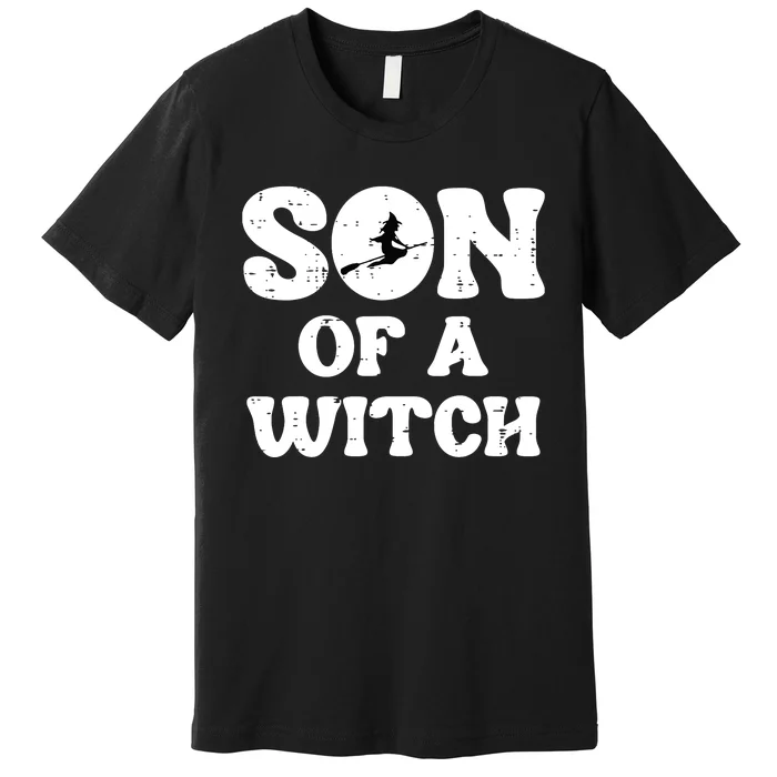 Halloween Son Of A Witch Funny Costume Family Boy Kids Teen Premium T-Shirt