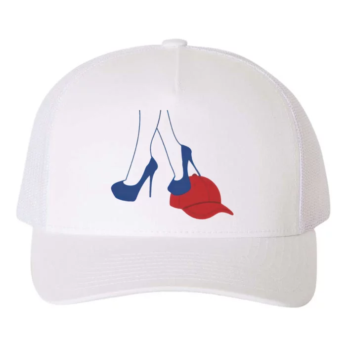 Heels Stepping On Red Maga Hat Election 2024 Yupoong Adult 5-Panel Trucker Hat