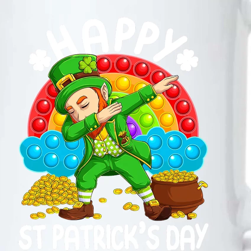 Happy St Patrick's Day Leprechaun Pop It Rainbow Fidget Toy Gift Black Color Changing Mug