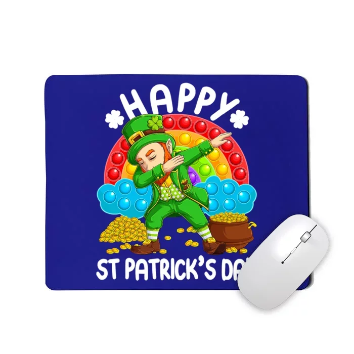 Happy St Patrick's Day Leprechaun Pop It Rainbow Fidget Toy Gift Mousepad