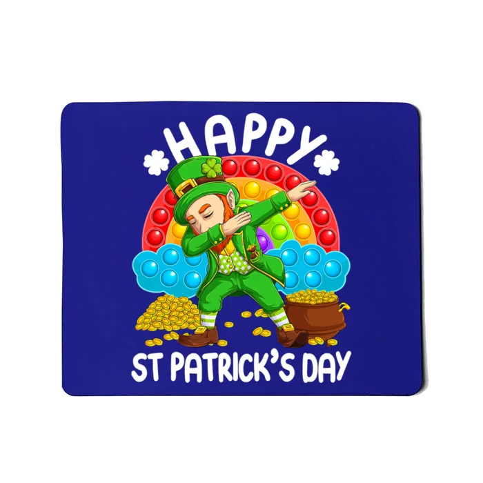 Happy St Patrick's Day Leprechaun Pop It Rainbow Fidget Toy Gift Mousepad