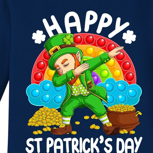 Happy St Patrick's Day Leprechaun Pop It Rainbow Fidget Toy Gift Baby Long Sleeve Bodysuit