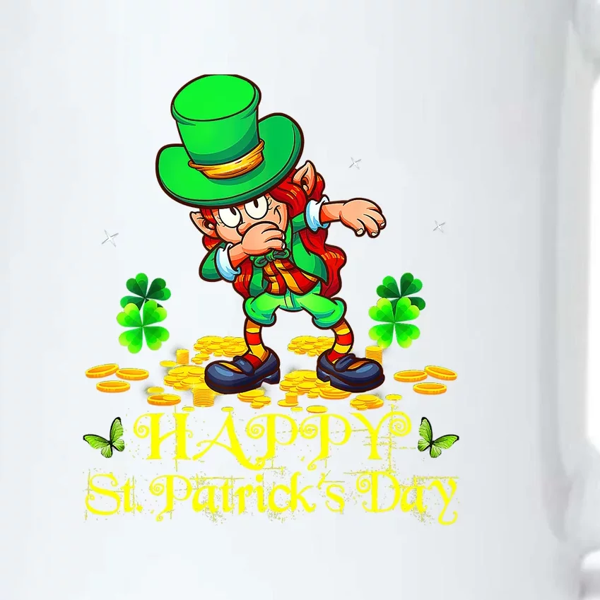 Happy St. Patrick Day Leprechaun Dabbing Ireland Flag Black Color Changing Mug