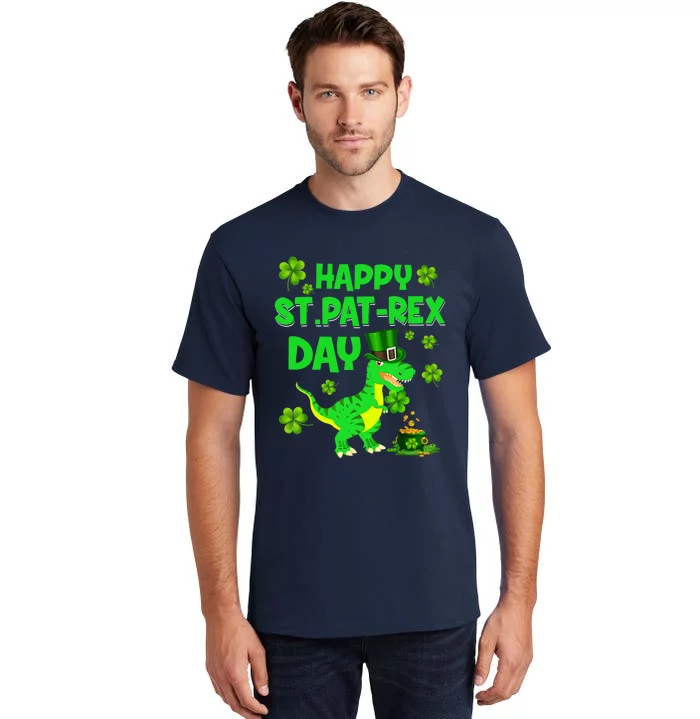 Happy St Pat Rex Day Dinosaur Irish Shamrock St Patricks Day Tall T-Shirt