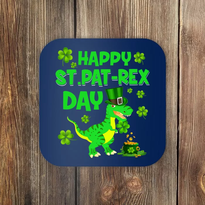 Happy St Pat Rex Day Dinosaur Irish Shamrock St Patricks Day Coaster