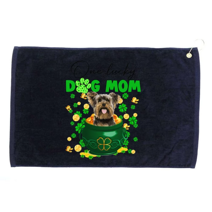 Happy St. Patrick's Day Saint Patricks Yorkshire Terrier Dog Grommeted Golf Towel