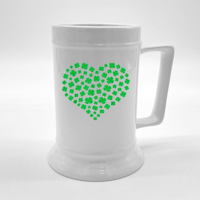 Heart St Patricks Day Shamrock Irish Front & Back Beer Stein