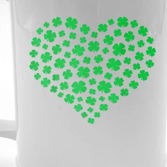 Heart St Patricks Day Shamrock Irish Front & Back Beer Stein