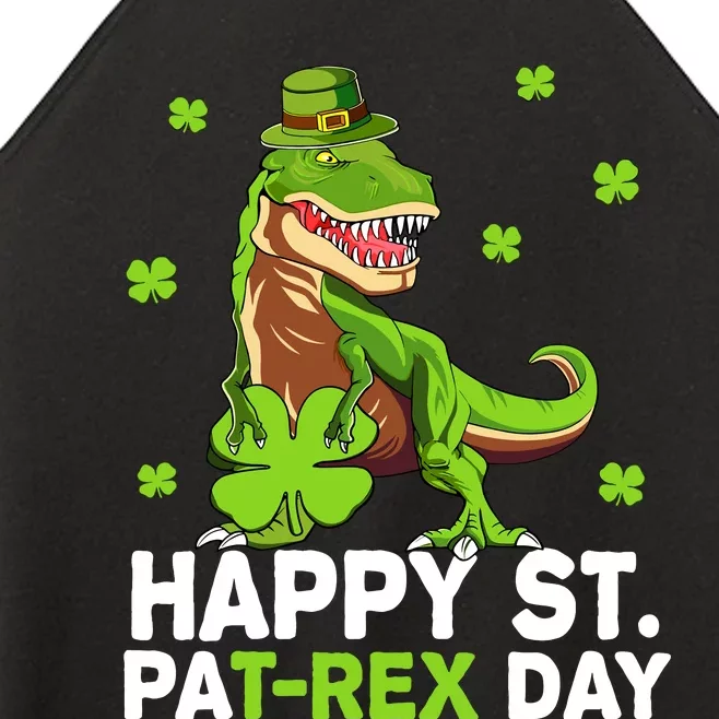 Happy St PaT-Rex Dinosaur Saint Patrick's Day For Boy Girl Women’s Perfect Tri Rocker Tank