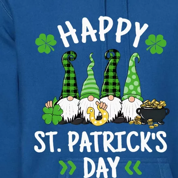 Happy St Patricks Day Gnomes Lucky Gnome Shamrock Premium Hoodie