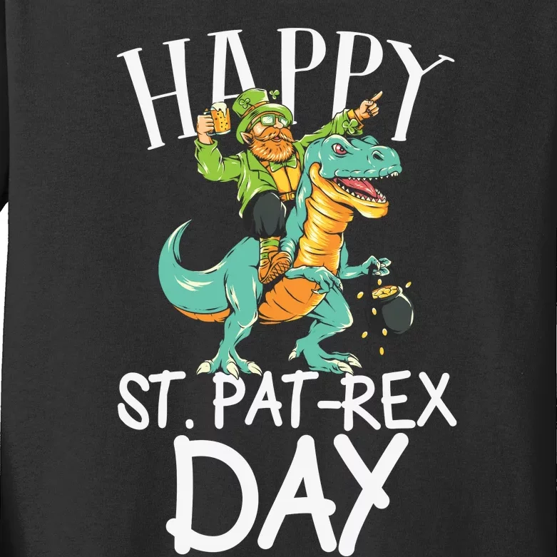 Happy St Patrex Day Funny Patricks Day Kids Long Sleeve Shirt