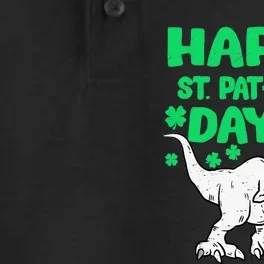 Happy St PaTRex Dinosaur Saint Patrick's Day Boy Girl Tank Top Dry Zone Grid Performance Polo