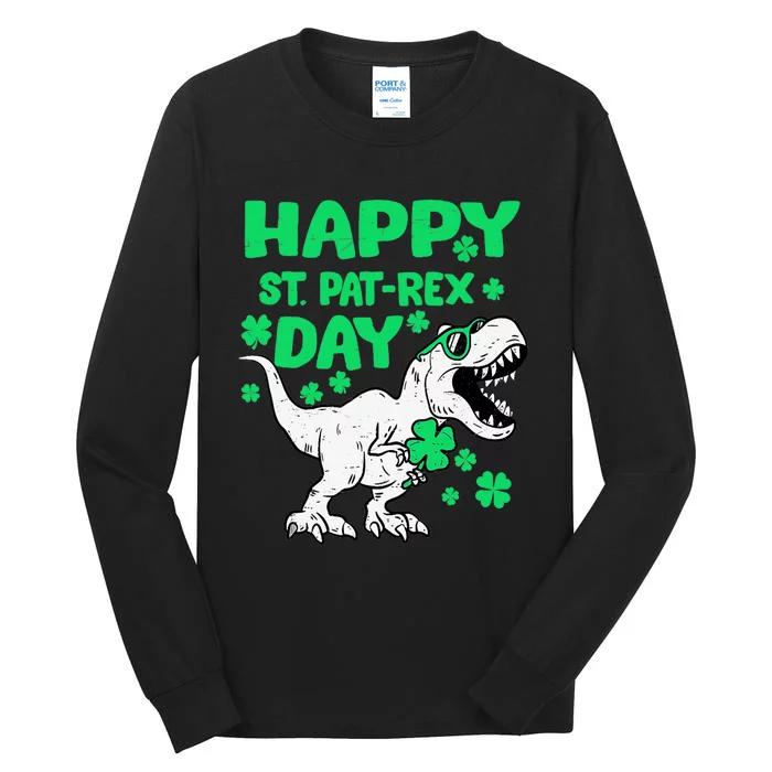 Happy St PaTRex Dinosaur Saint Patrick's Day Boy Girl Tank Top Tall Long Sleeve T-Shirt