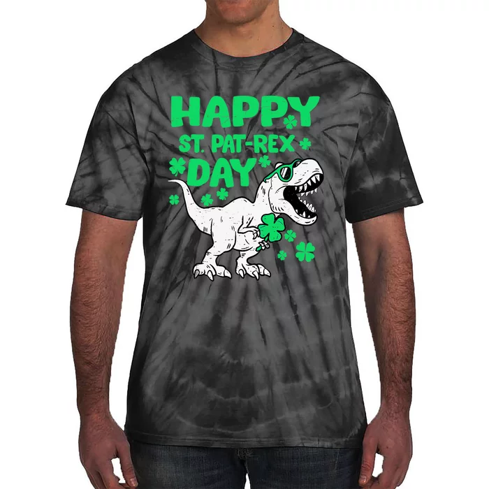 Happy St PaTRex Dinosaur Saint Patrick's Day Boy Girl Tank Top Tie-Dye T-Shirt