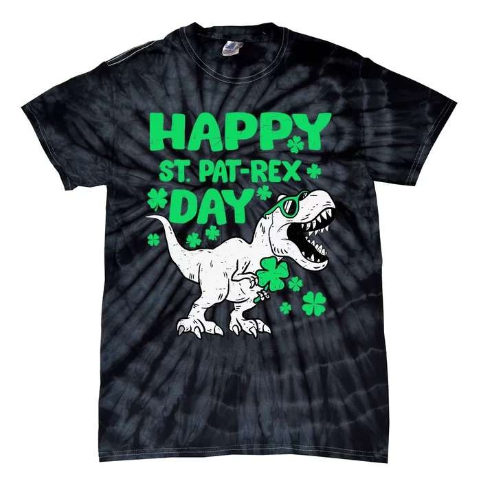 Happy St PaTRex Dinosaur Saint Patrick's Day Boy Girl Tank Top Tie-Dye T-Shirt