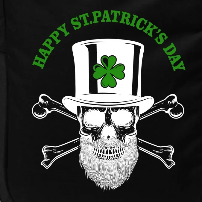 Happy St Patrick's Day Skull Holiday Impact Tech Backpack