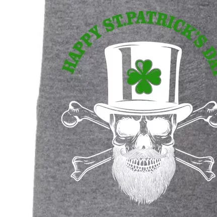 Happy St Patrick's Day Skull Holiday Doggie 3-End Fleece Hoodie