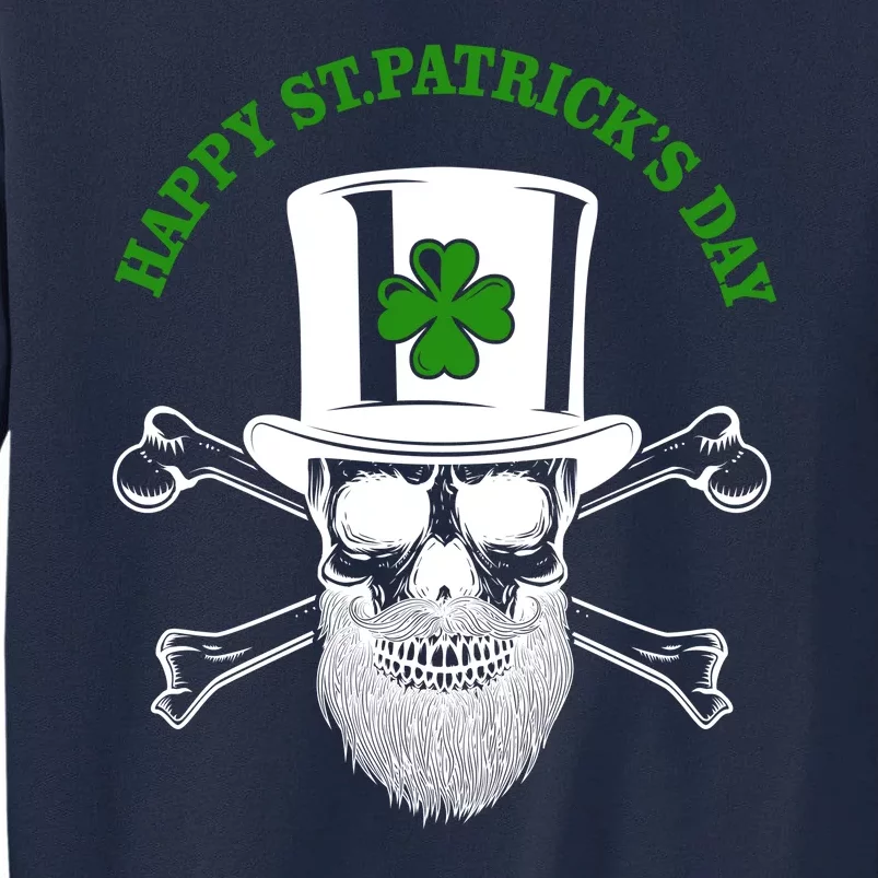 Happy St Patrick's Day Skull Holiday Tall Sweatshirt