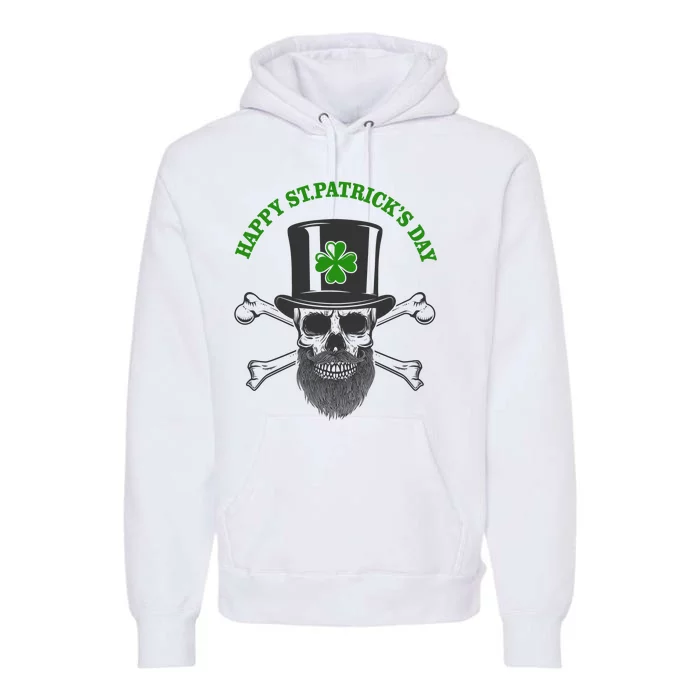 Happy St Patrick's Day Skull Holiday Premium Hoodie