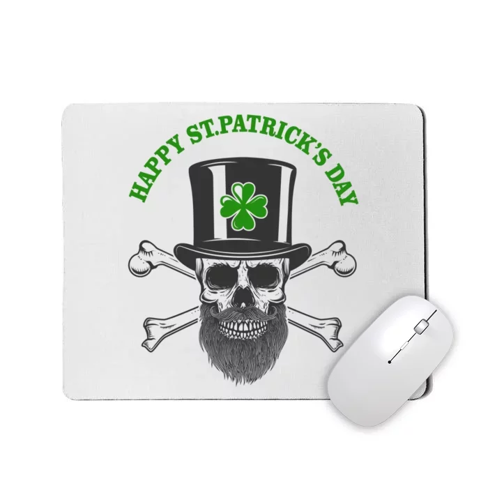 Happy St Patrick's Day Skull Holiday Mousepad