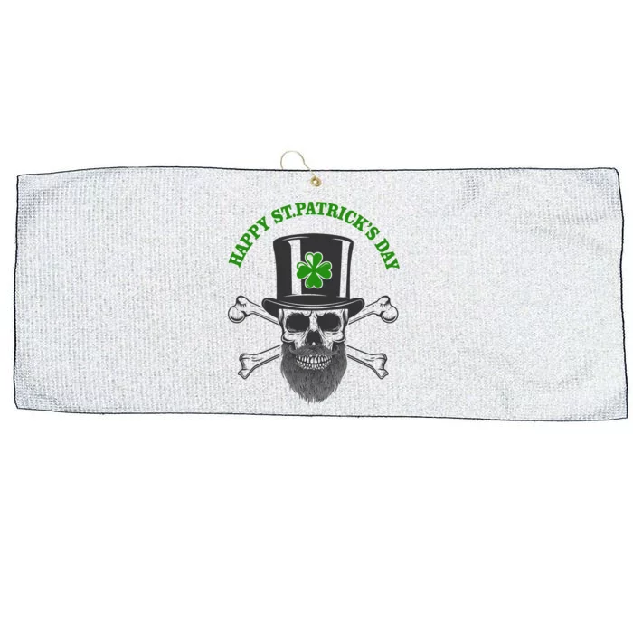 Happy St Patrick's Day Skull Holiday Large Microfiber Waffle Golf Towel