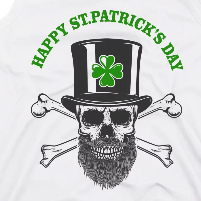 Happy St Patrick's Day Skull Holiday Tank Top