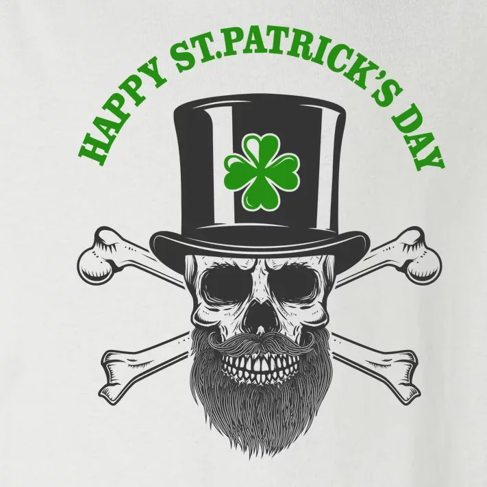 Happy St Patrick's Day Skull Holiday Toddler Long Sleeve Shirt