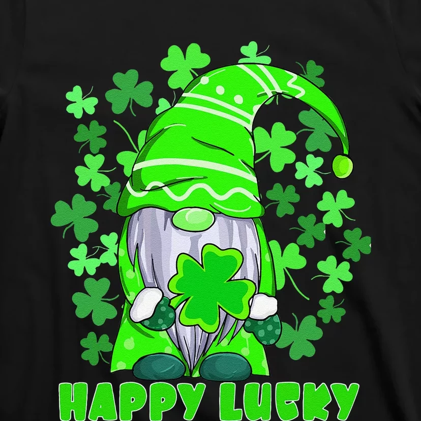 Happy Saint Patrick's Day With Happy Lucky Gnome Andshamrock T-Shirt