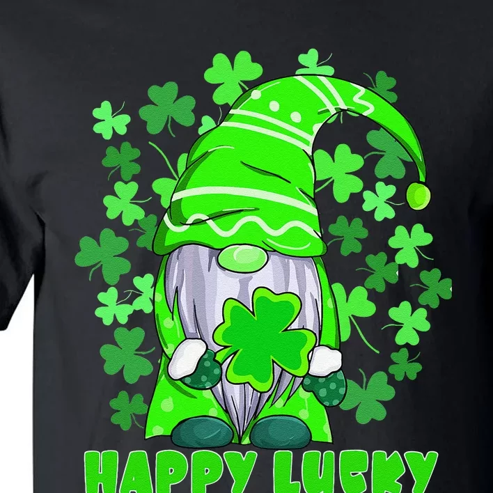 Happy Saint Patrick's Day With Happy Lucky Gnome Andshamrock Tall T-Shirt