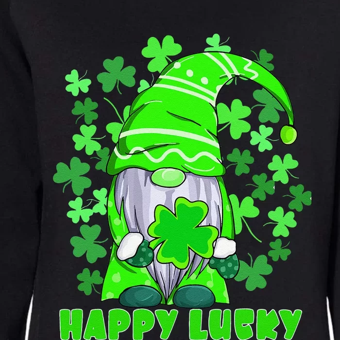 Happy Saint Patrick's Day With Happy Lucky Gnome Andshamrock Womens California Wash Sweatshirt