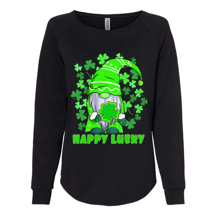 Happy Saint Patrick's Day With Happy Lucky Gnome Andshamrock Womens California Wash Sweatshirt