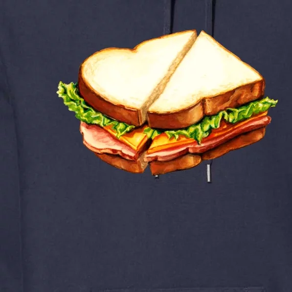 Ham Sandwich Pattern Premium Hoodie