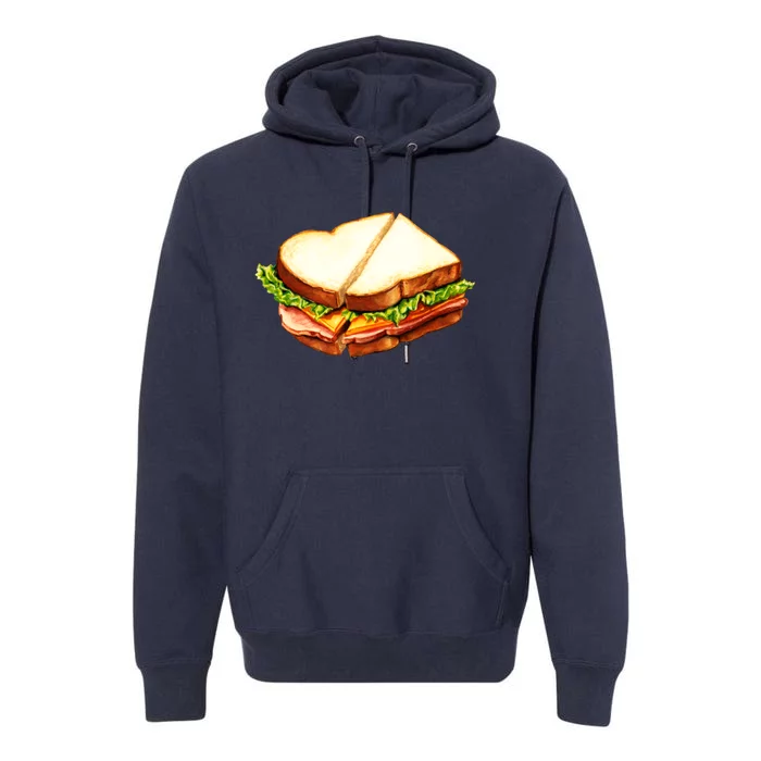 Ham Sandwich Pattern Premium Hoodie