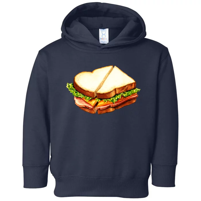 Ham Sandwich Pattern Toddler Hoodie