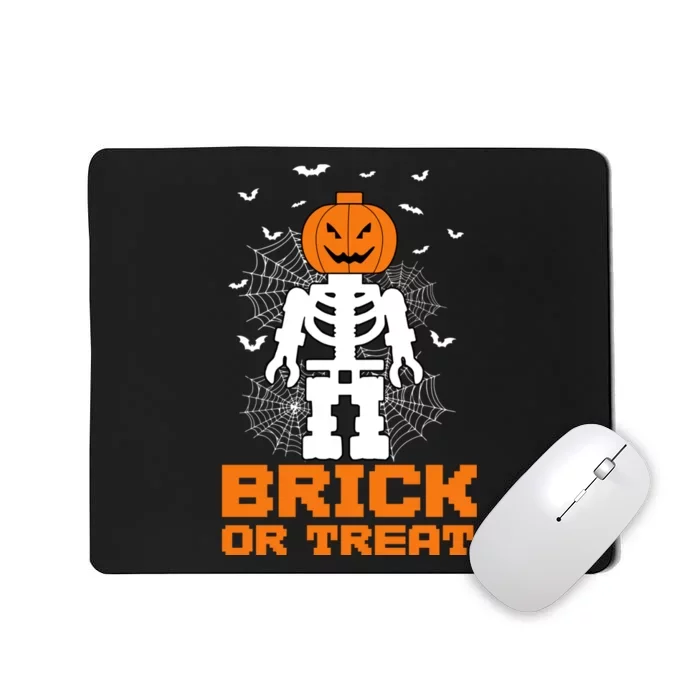 Halloween Skeleton Pumpkin Master Builder Block Building Gifts Mousepad