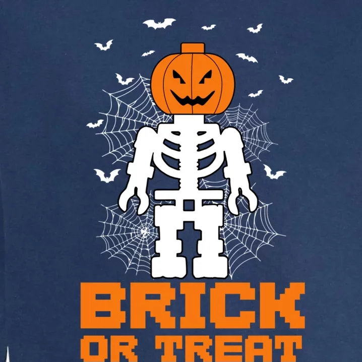 Halloween Skeleton Pumpkin Master Builder Block Building Gifts Garment-Dyed Sweatshirt